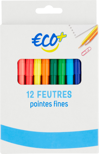 12 Feutres de Coloriage - Eco+