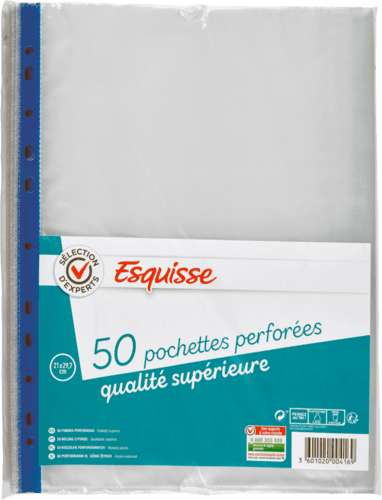 50 Pochettes Perforées - Esquisse
