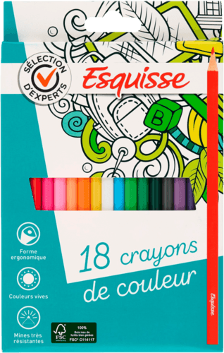 18 crayons de couleur - ESQUISSE