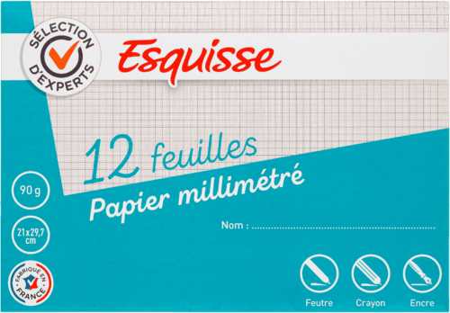 12 Feuilles de Papier Millimétré - Esquisse