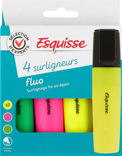 4 Surligneurs - Esquisse