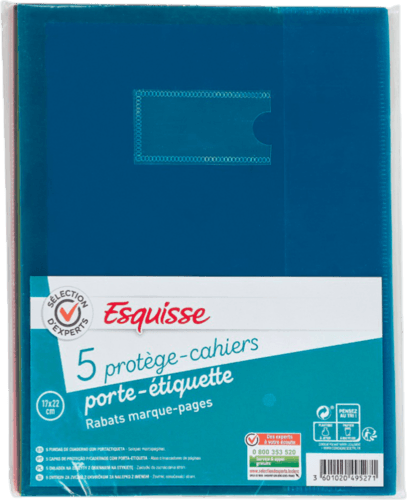 5 protège-cahiers - ESQUISSE