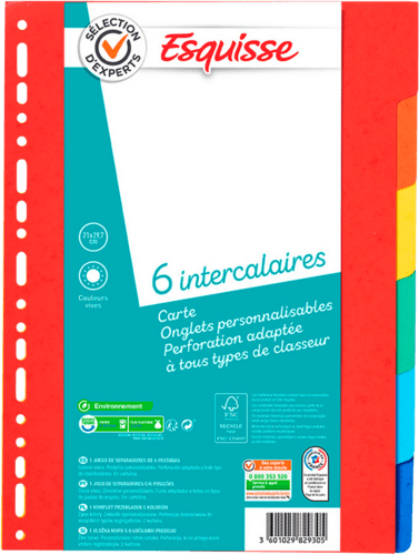 6 intercalaires - ESQUISSE