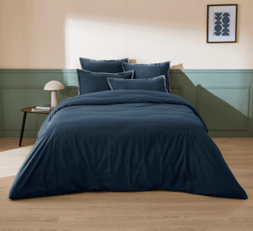 Parure en Coton Bio Housse de Couette 200x200 Cm + 2 Taies D'oreiller 63x63 Cm - Tissaia
