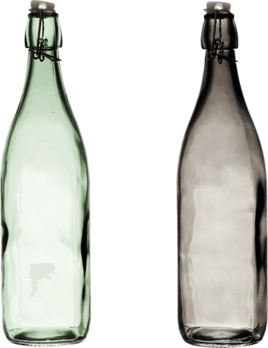 Bouteille Clapet Noir et Vert 1l - Home Deco Factory