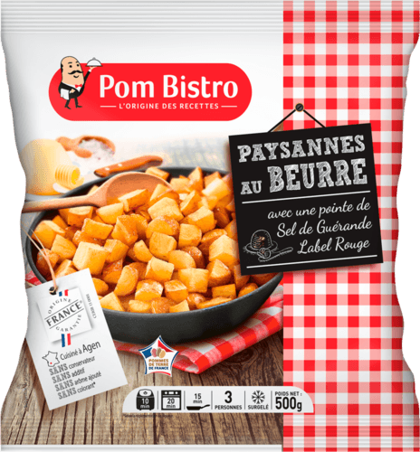 Pommes de terre Paysannes au beurre surgelées - POM BISTRO
