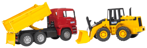 1. Camion benne avec pelleteuse - BRUDER