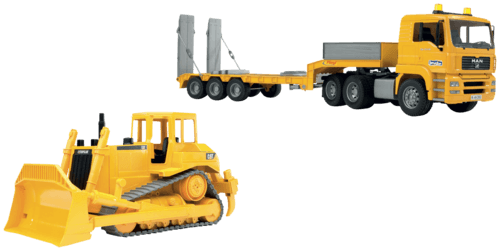 3. Camion de Transport Avec Bulldozer 4. Manitou Télescopique - Bruder