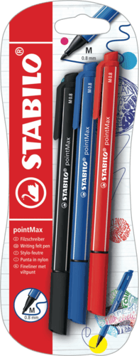 3 Stylos-Feutres "Pointmax" - Stabilo