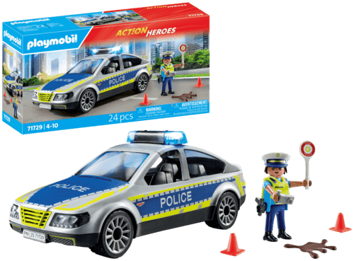 1. Voiture de Police Avec Sirène et Gyrophare 2. Hydravion Avec Pompier - Playmobil