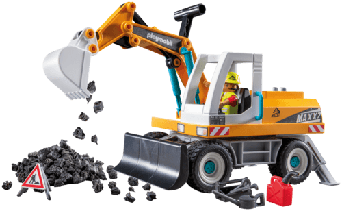 1. Pelleteuse et Ouvrier 2. Ambulance Effets Lumineux - Playmobil