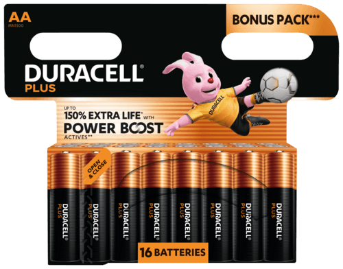 Pack de 16 Piles Aa Plus Powerboost - Duracell