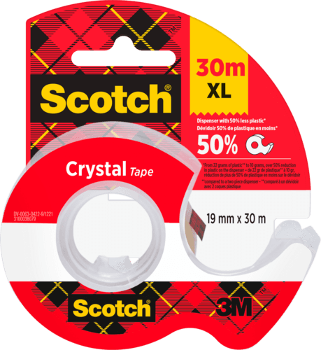 Ruban adhésif avec dévidoir "Crystal" - SCOTCH