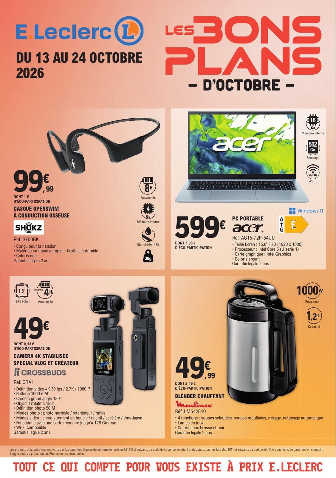 Bons plans d'octobre