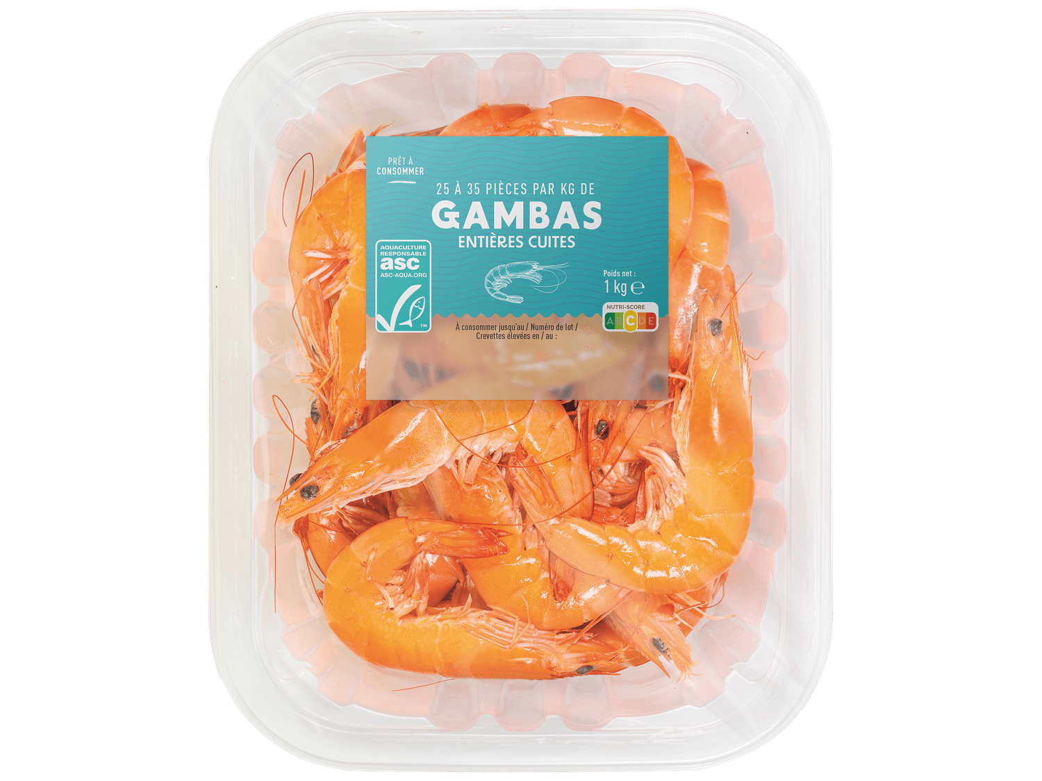 Gambas ASC entières cuites