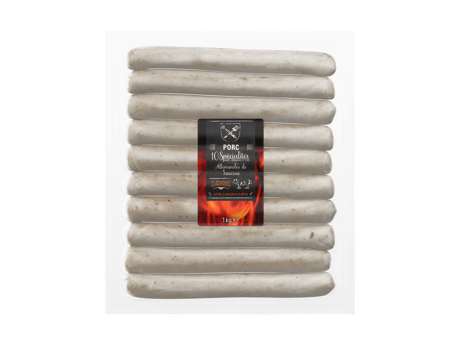 10 saucisses à griller
