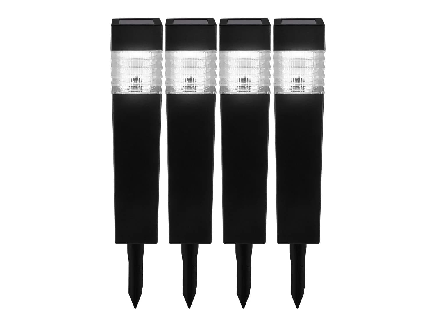 Lot de 4 balises solaires à LED