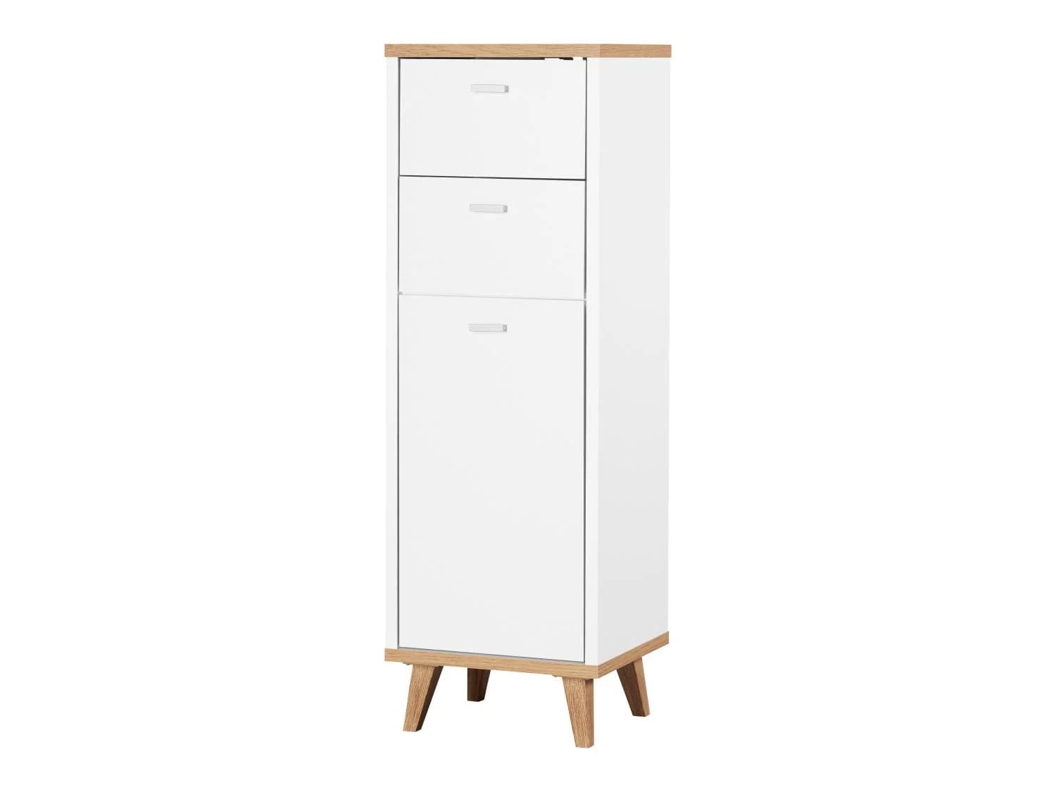 Meuble pour salle de bains Corfu, 32 x 96 x 28 cm, blanc/imitation chêne