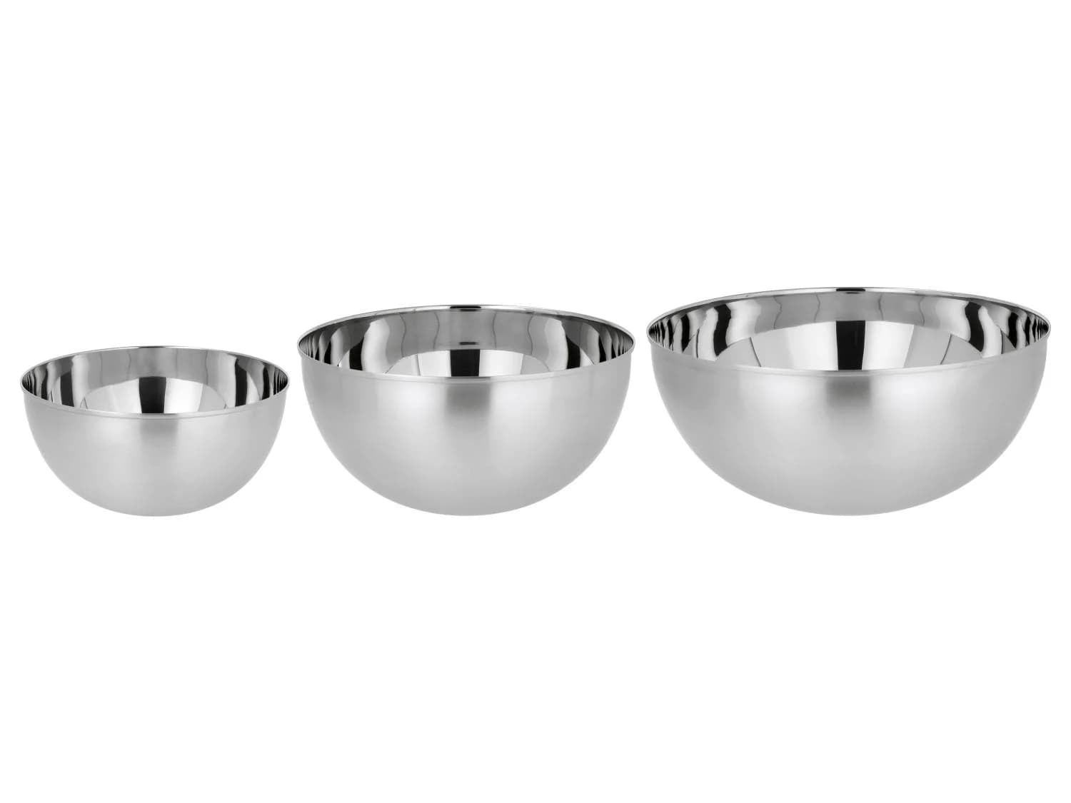 Set de 3 saladiers en acier inoxydable Premium