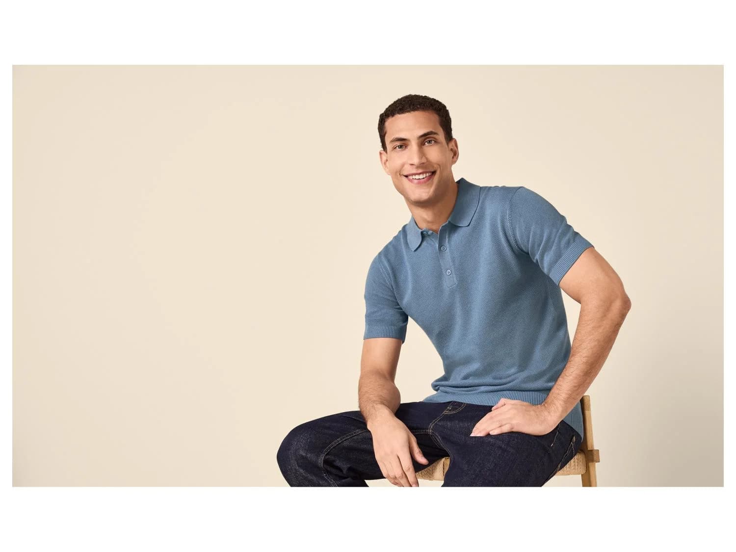 Polo en maille fine premium pour homme