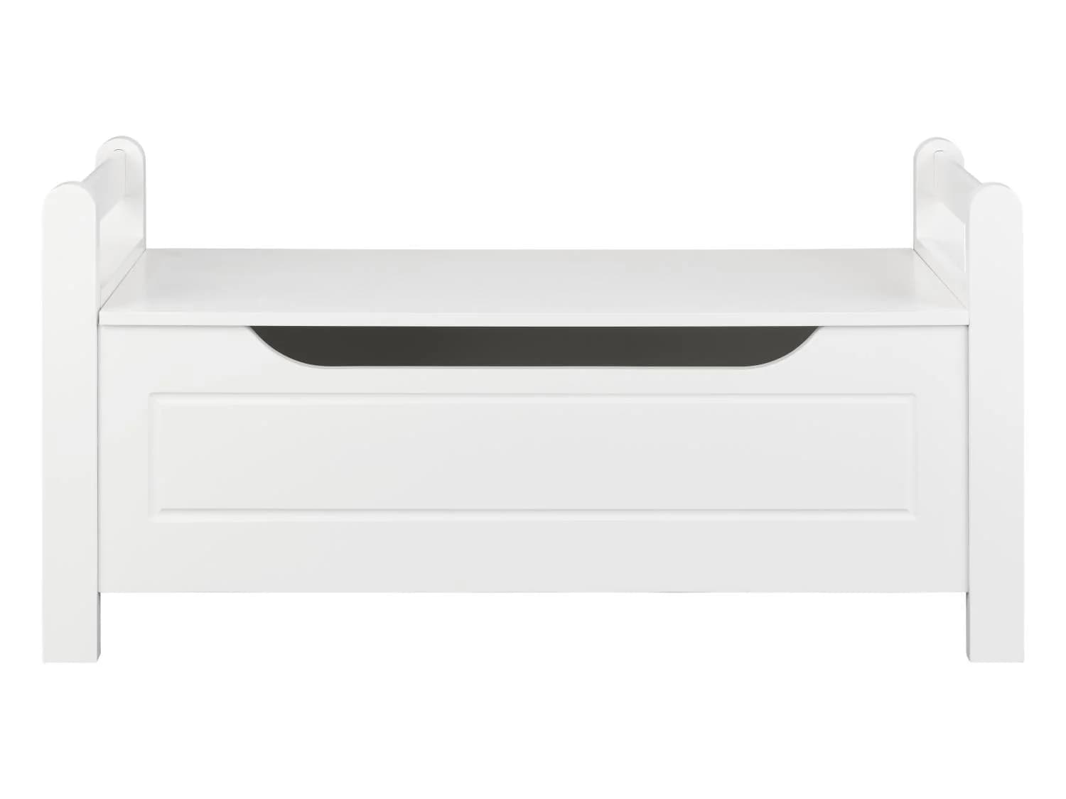 Banquette avec espace de rangement, 88 x 43 x 38 cm, blanc
