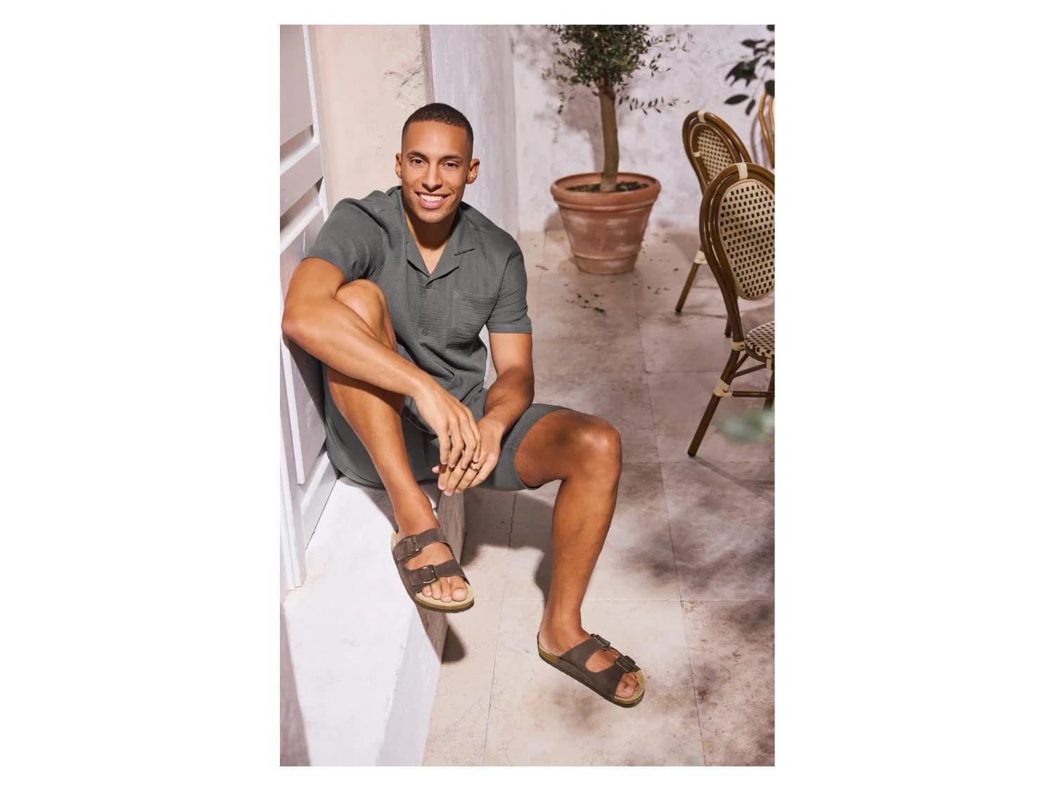Mules à boucles pour homme