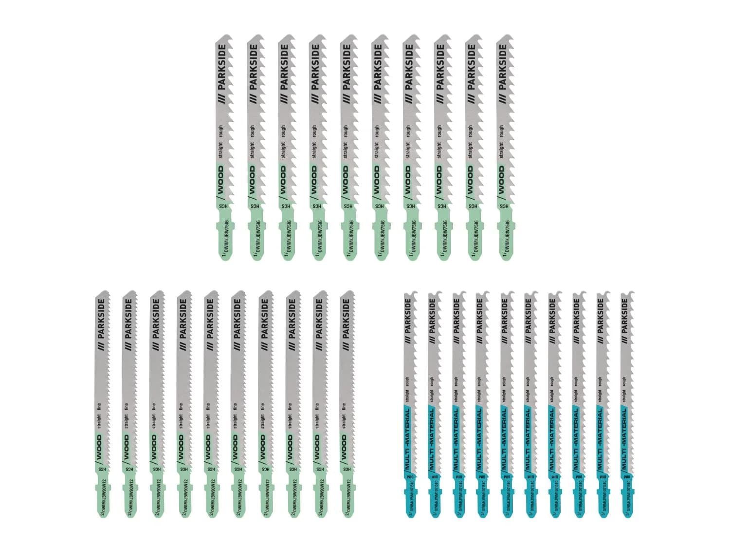Set de 30 lames de scie sauteuse