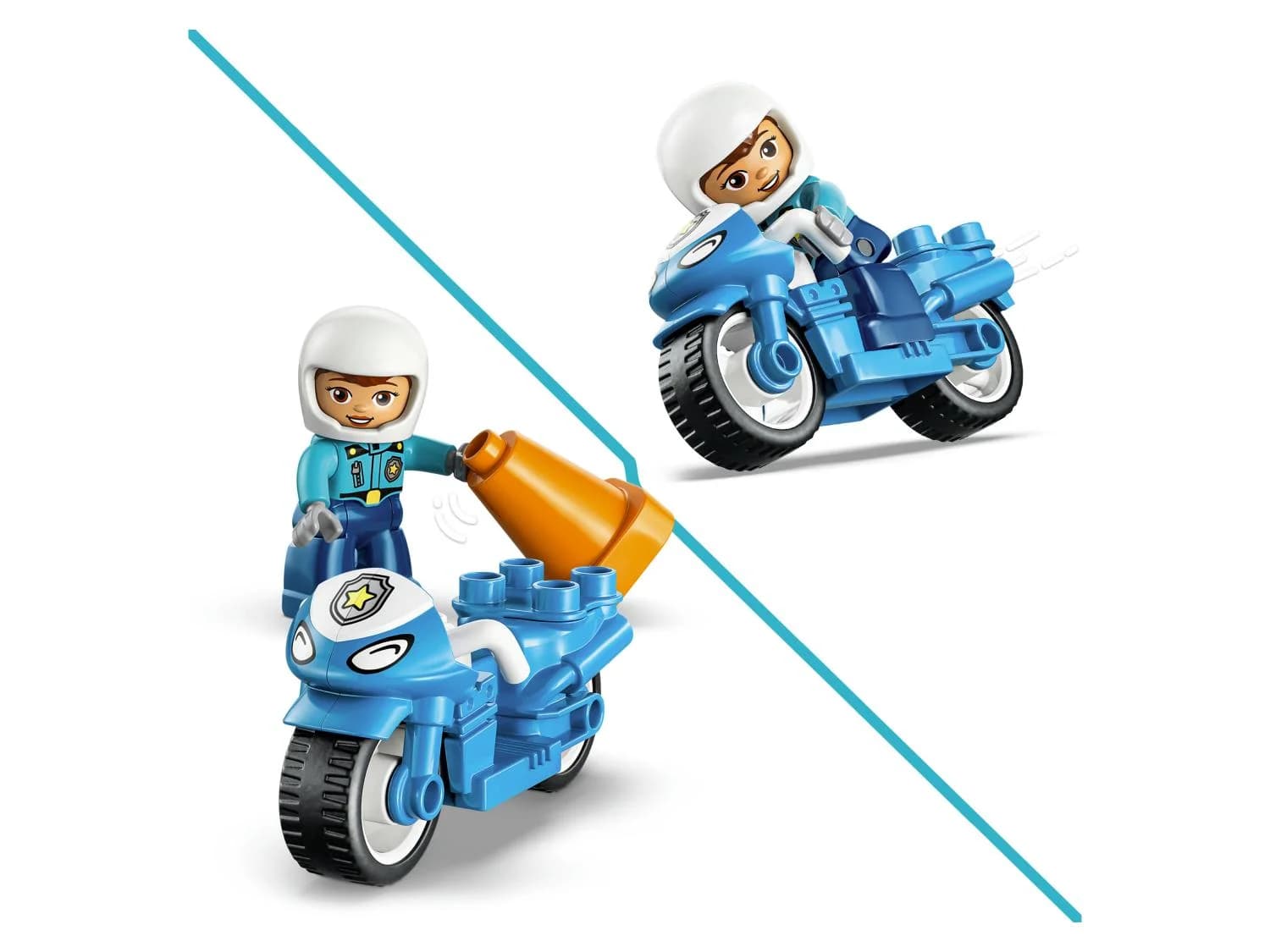 10471 Moto de police bleue