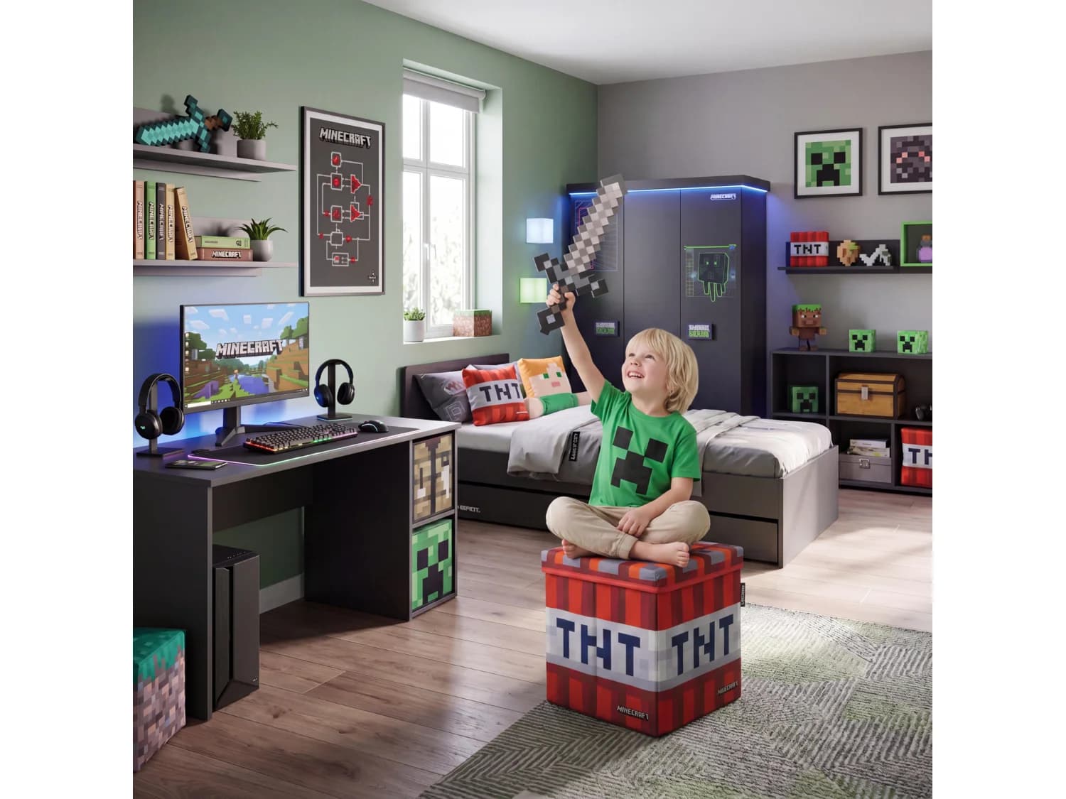 Pouf coffre de rangement