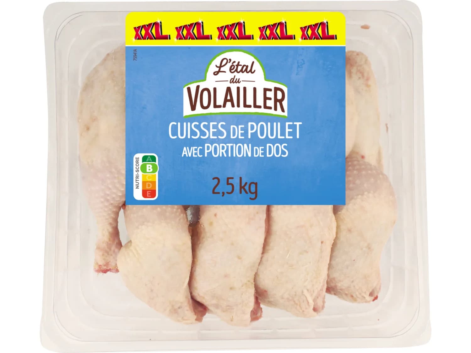 Cuisses de poulet avec portions de dos