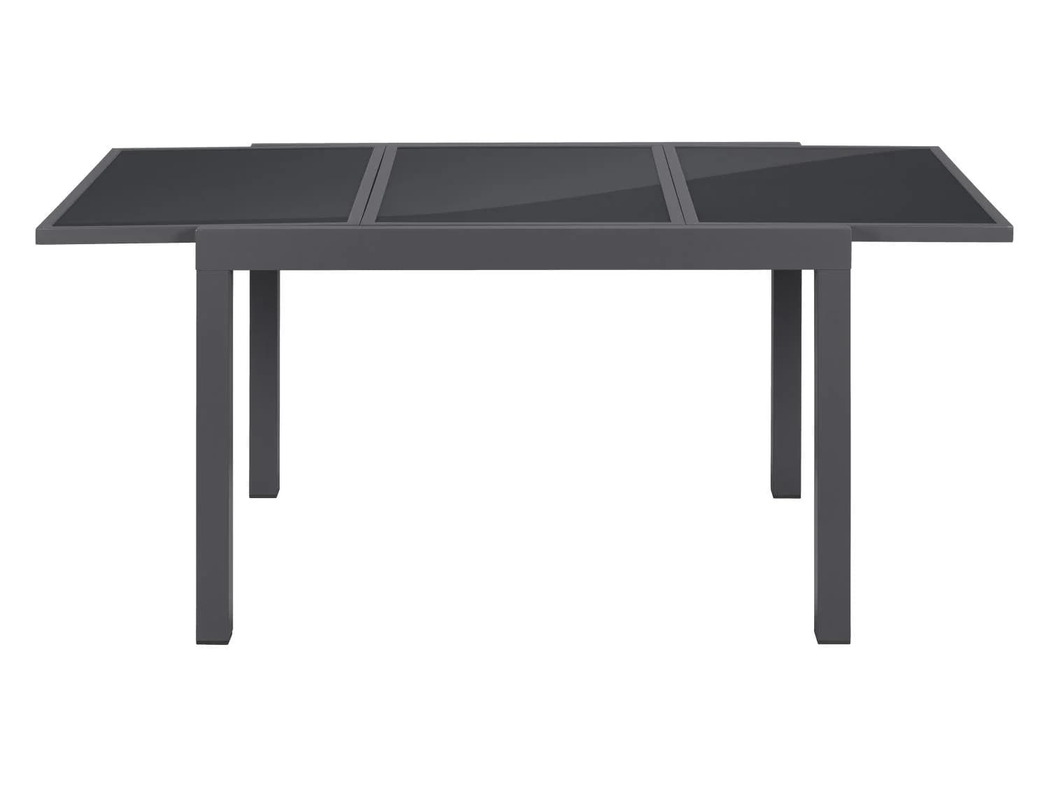 Table de jardin + Lot de 6 fauteuils en aluminium Houston