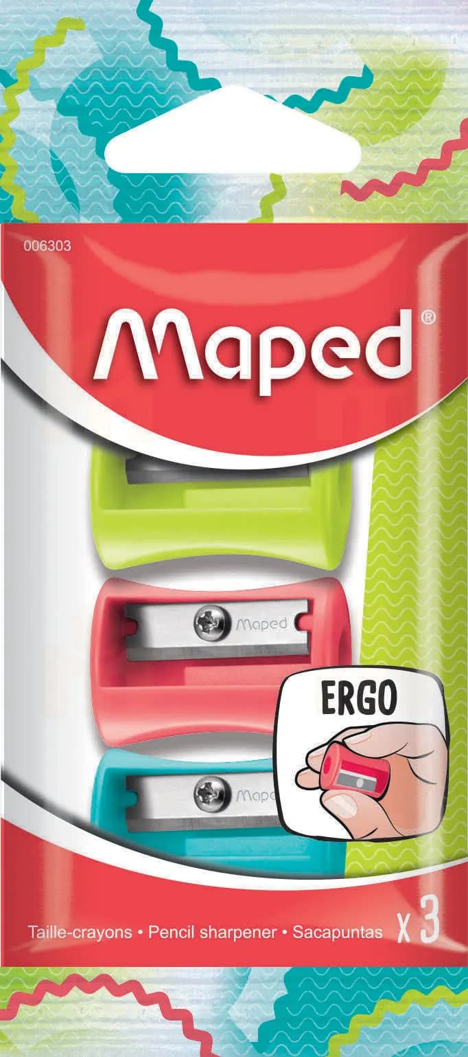 3 Taille-crayons Vivo 1 trou - MAPED