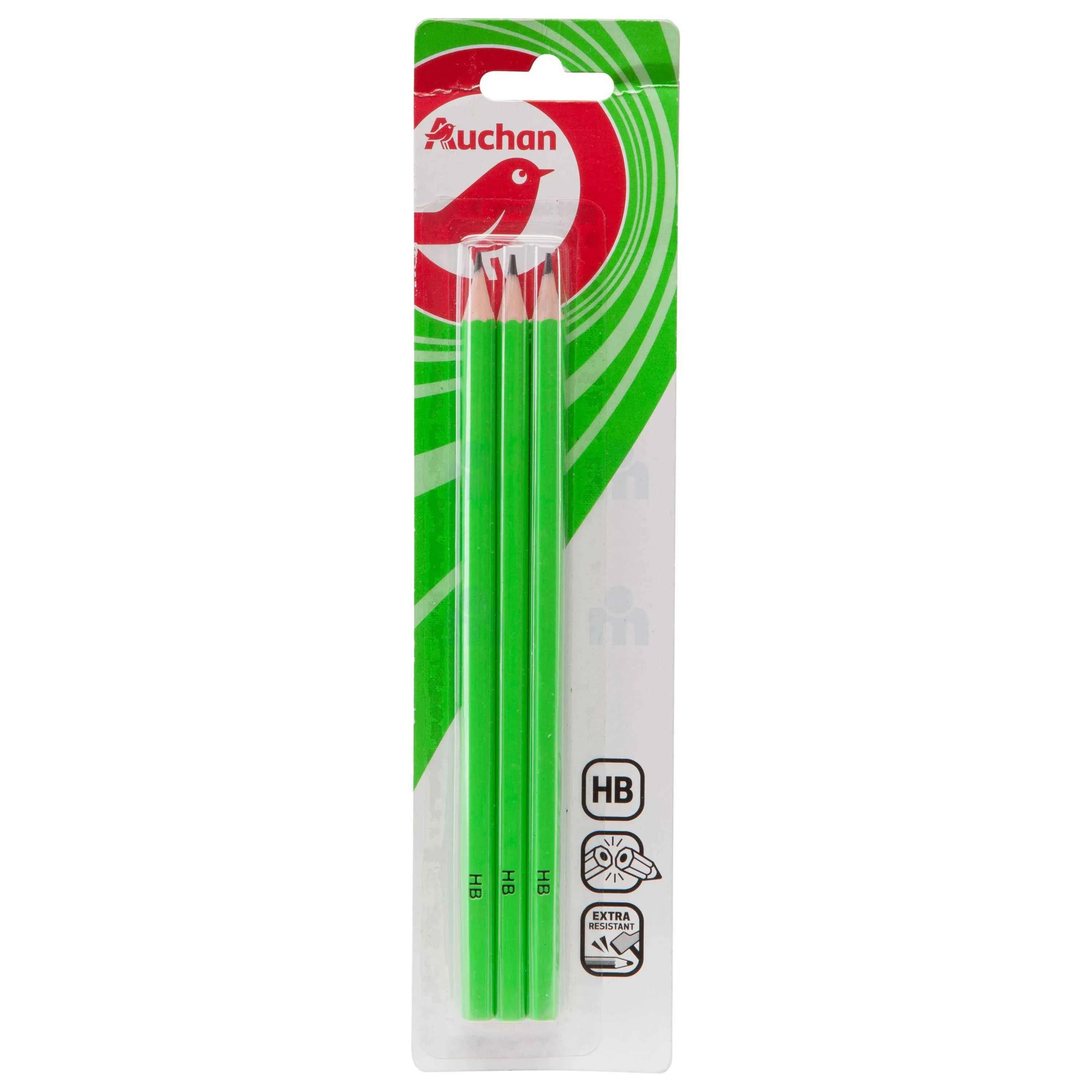 Crayons graphite HB x3 - AUCHAN