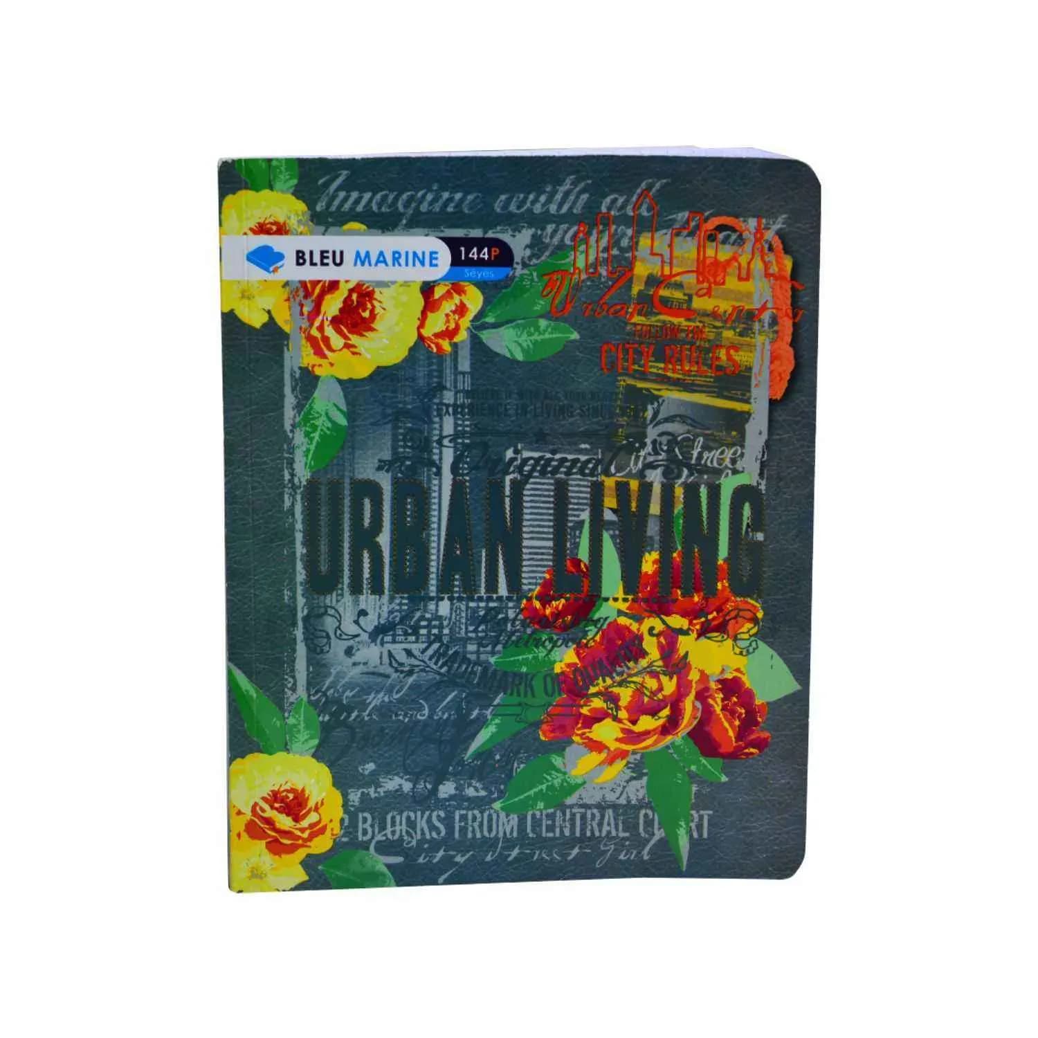 Cahier scolaire broché petit format grands carreaux séyès 144p 60g - BLEU MARINE
