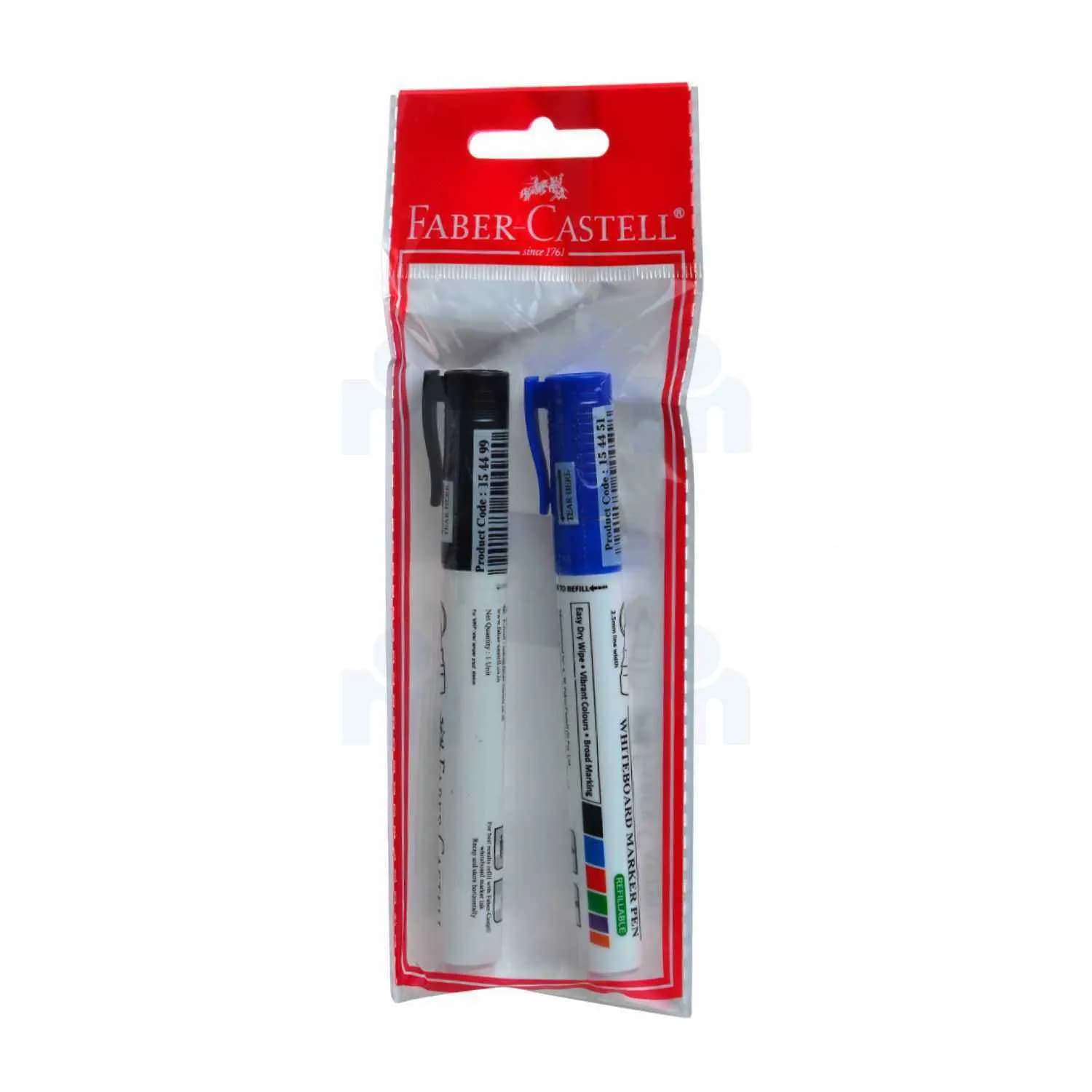 Marqueur tableau rechargeable noir et bleu x2 - FABER-CASTELL