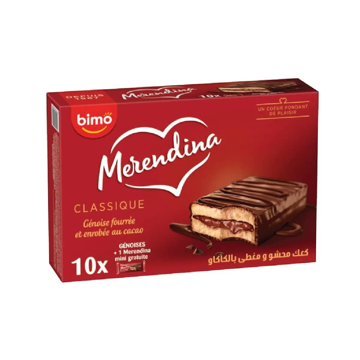 Génoises au cacao Merendina Classique 10x36g - BIMO