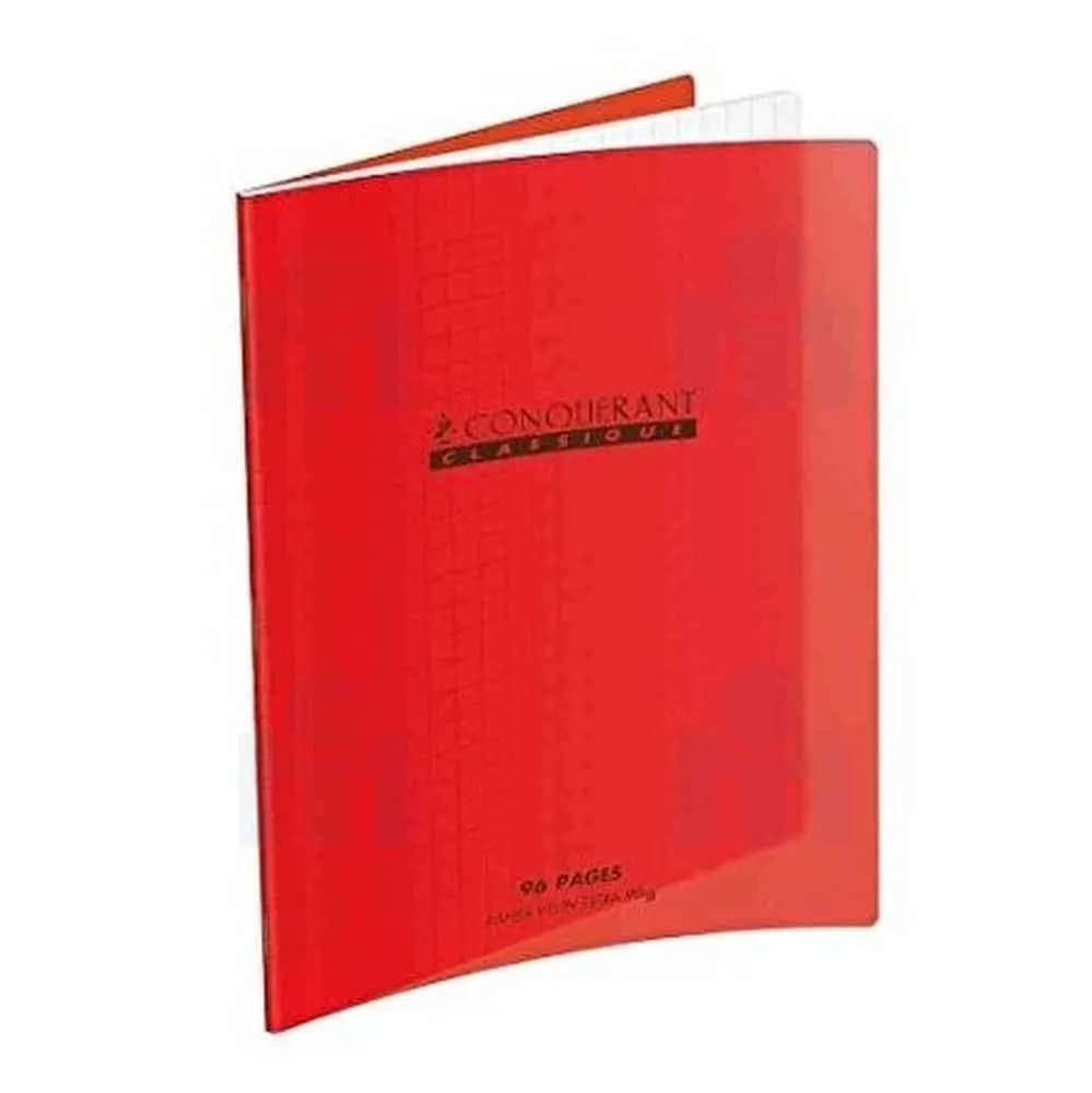 Cahier agrafé 170x220 96 pages seyes 90g polypro coloris assortis - CONQUERANT