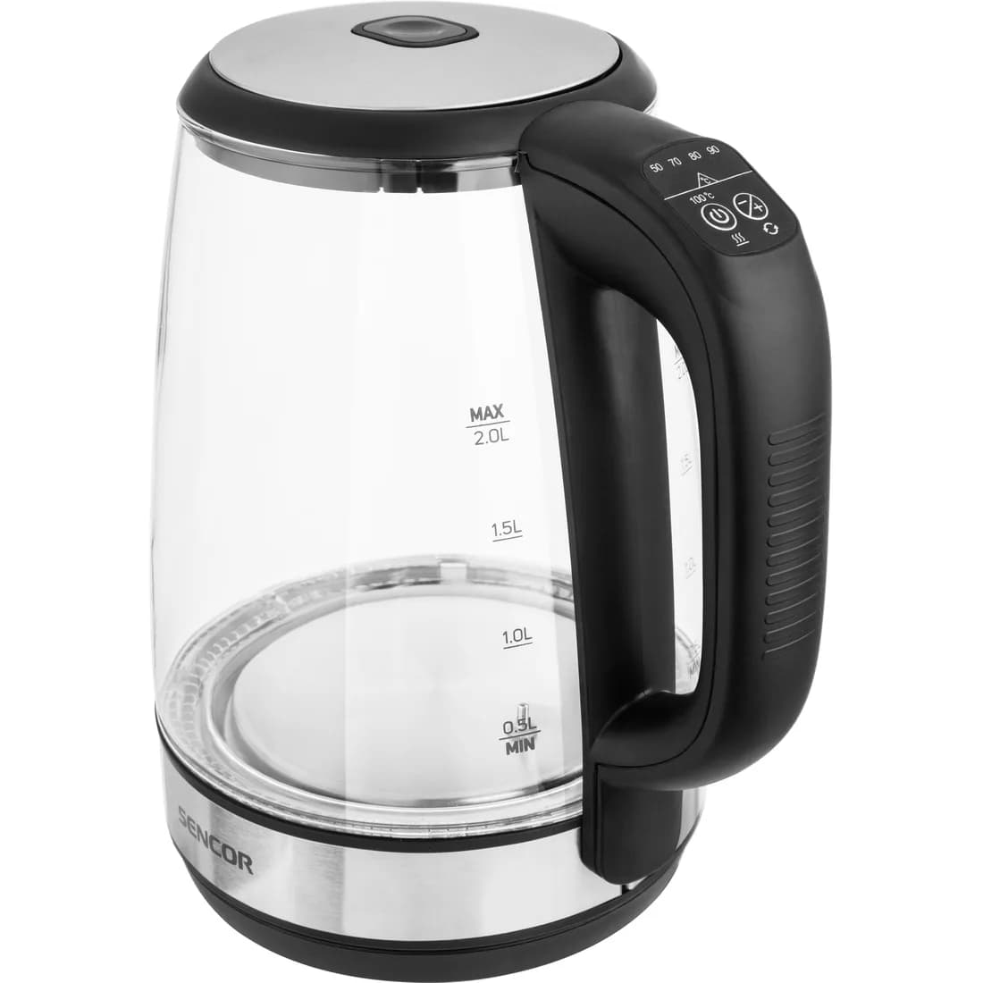 Bouilloire électrique SWK2090BK 2L 2200W en verre inox - SENCOR