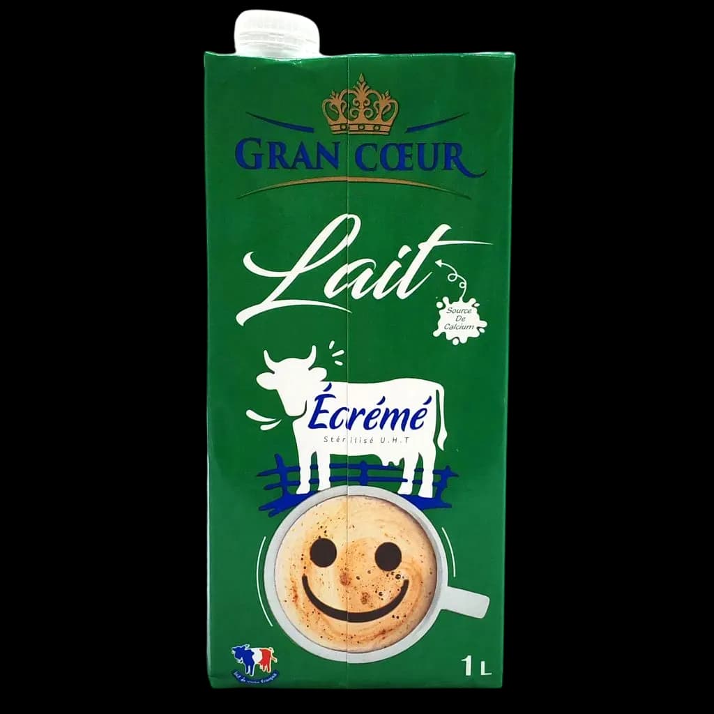 Lait UHT écrème 1L - GRAND CŒUR