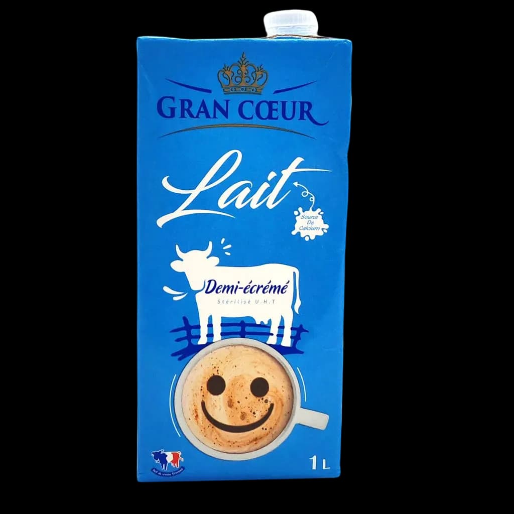 Lait demi-écrémé 1L - GRAN CŒUR