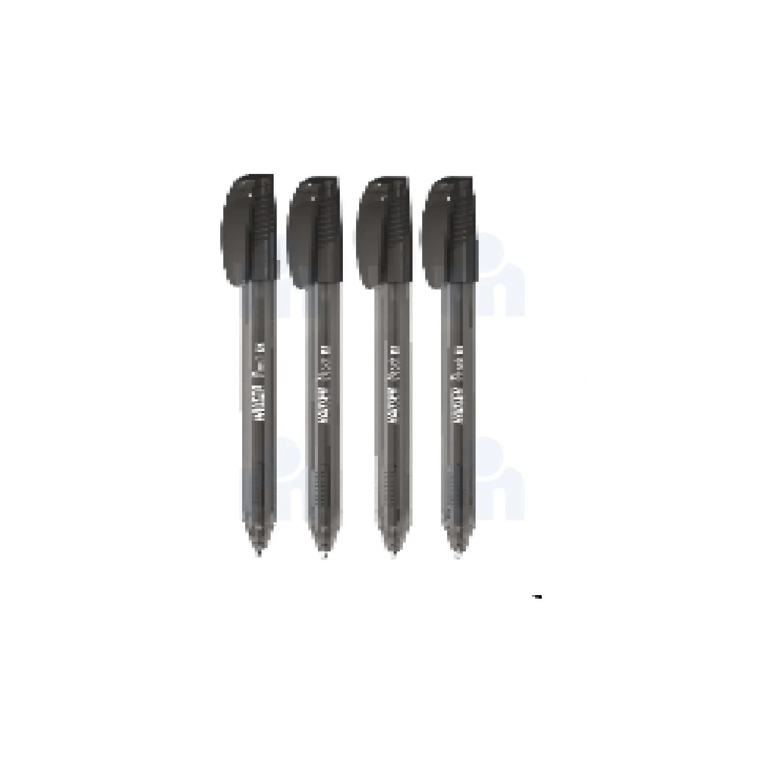 4 Stylos à bille teintée Peach DX couleur noir sous blister - HAUSER