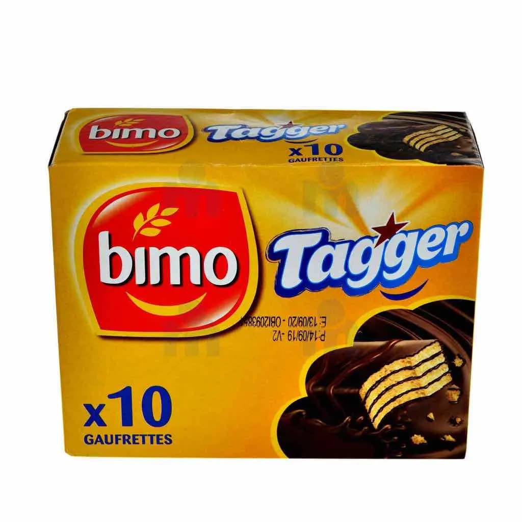 Gaufrettes fourées et enrobées au cacao Tagger 10x22g - BIMO