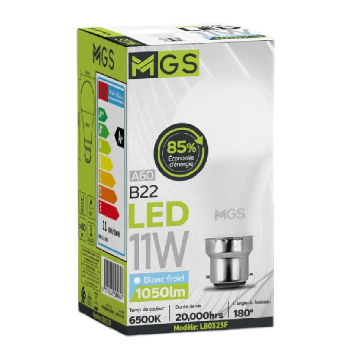 Ampoule LED 11W B22 6500K LB0323F - MGS