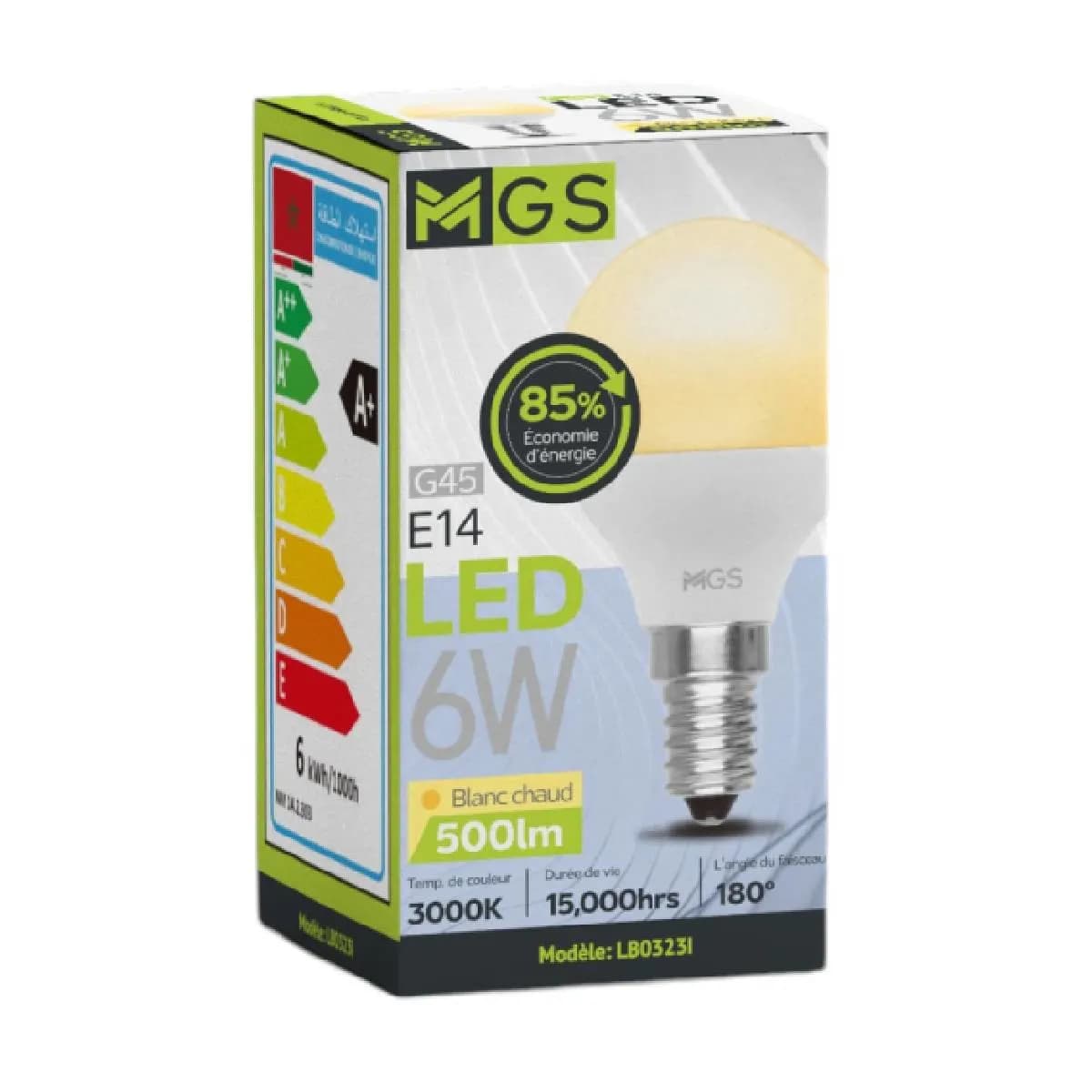 Ampoule Mini LED 6W E14 3000K LB0323I - MGS
