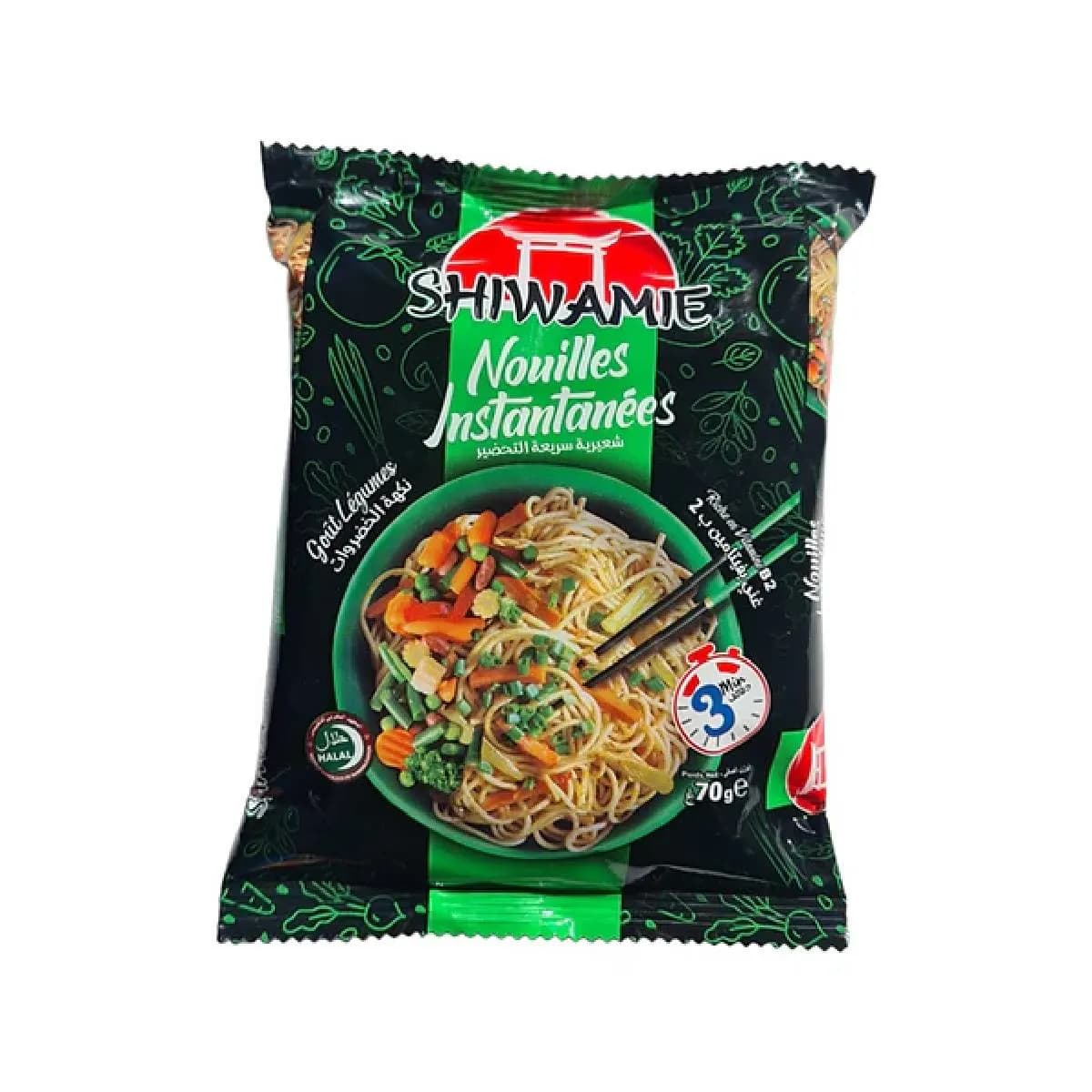 Nouilles instantanées saveur légumes 70g - SHIWAMIE