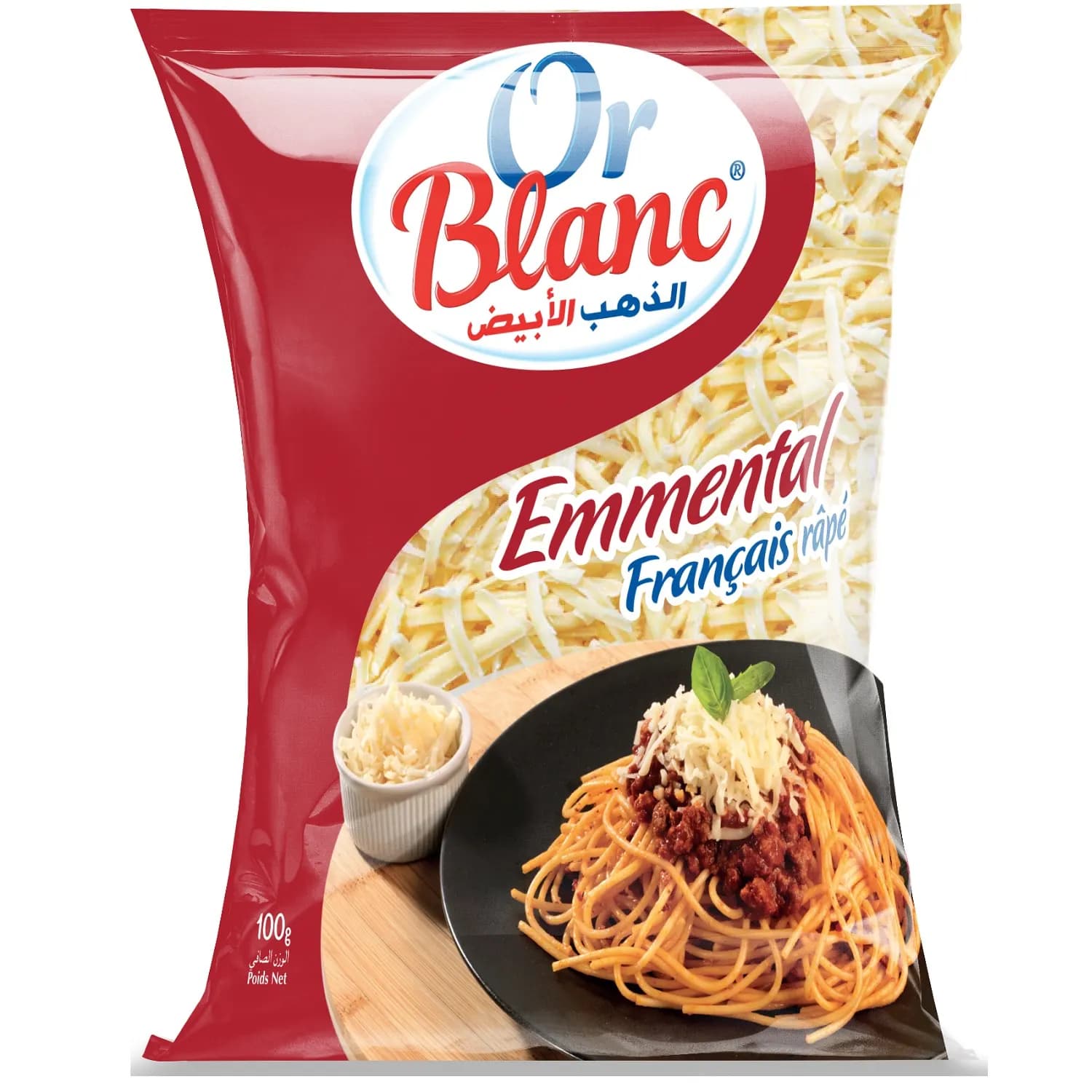Fromage râpé Emmental 100g - OR BLANC
