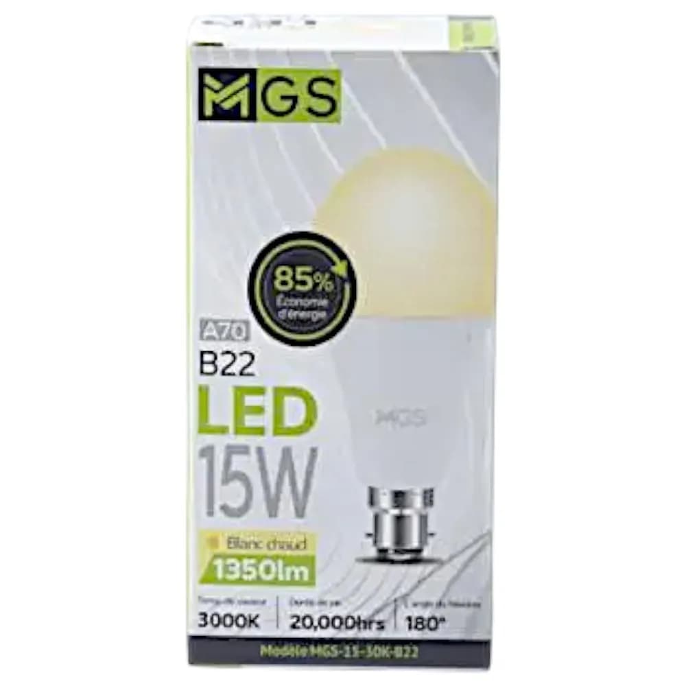 Ampoule led tp-13 jaune 15w b22 - MGS
