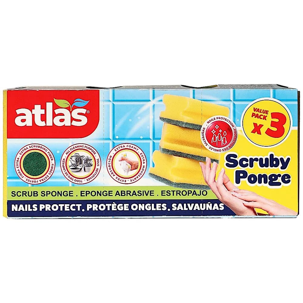 Éponges abrasives scruby protect nails x3 - ATLAS
