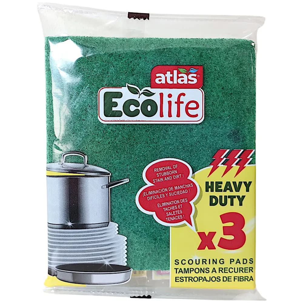 Carrés abrasifs vert ecolife x3 - ATLAS