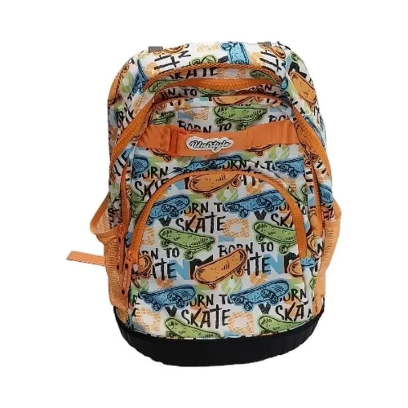Sac à dos Trolley 18''avec une base rigide (motif garcon) 3 poches grande Zipe